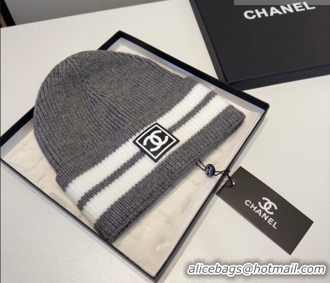 Buy Discount Chanel Knit Hat CH010528 Grey 2026