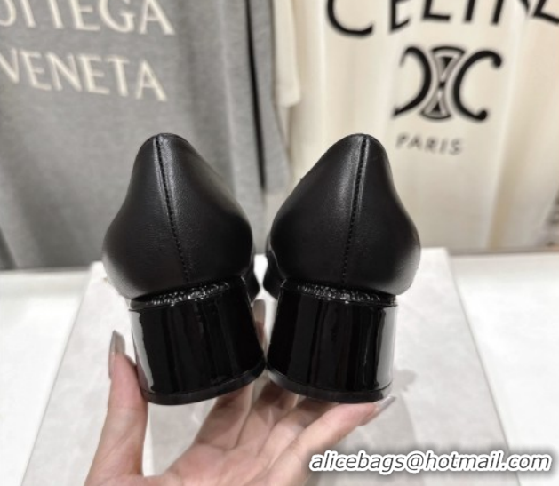 Unique Style Jimmy Choo Elisa 45 Pumps in Nappa Leather & Patent Leather Black 5111743