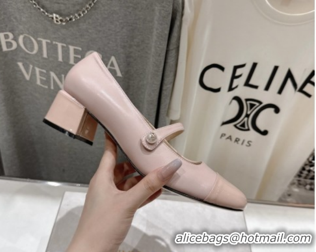 Pretty Style Jimmy Choo Elisa 45 Pumps in Nappa Leather & Patent Leather Pink 5111744