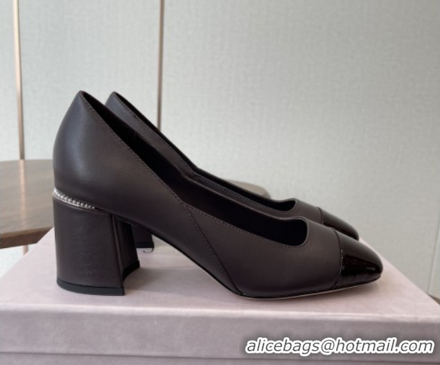 Top Grade Jimmy Choo Jenson 65 Pumps in Nappa & Patent Leather Burgundy 5111745