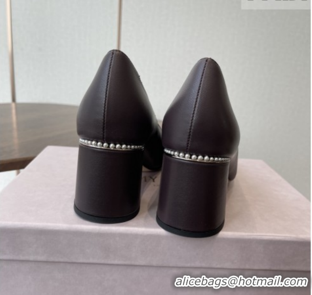 Top Grade Jimmy Choo Jenson 65 Pumps in Nappa & Patent Leather Burgundy 5111745