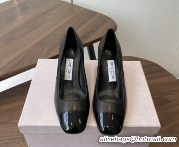 Grade Quality Jimmy Choo Jenson 65 Pumps in Nappa & Patent Leather Black 5111746