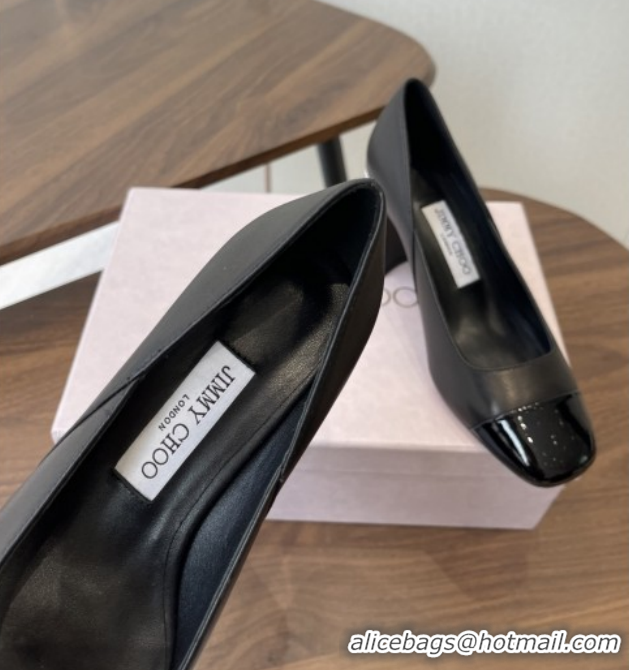 Grade Quality Jimmy Choo Jenson 65 Pumps in Nappa & Patent Leather Black 5111746