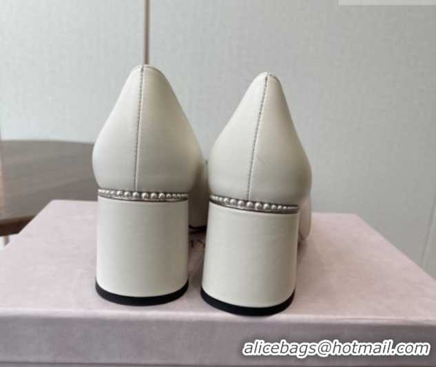 Low Price Jimmy Choo Jenson 65 Pumps in Nappa & Patent Leather White 5111747