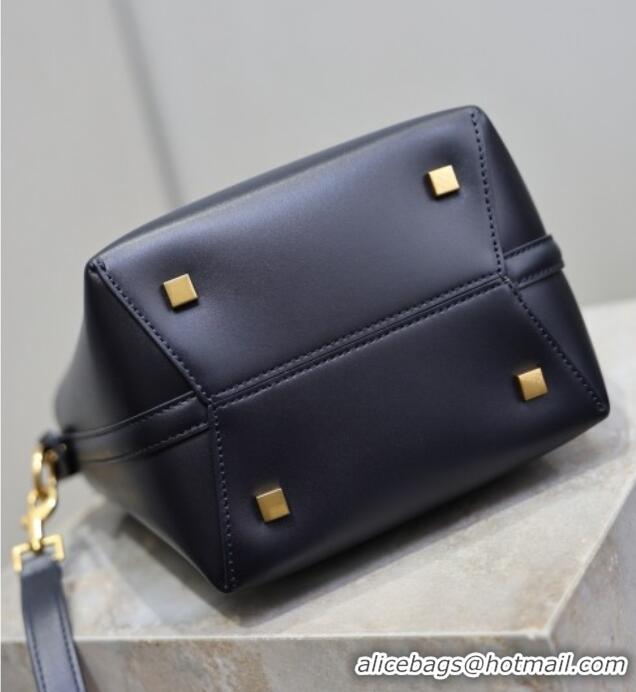 Buy Discount Saint Laurent Le 37 Small Bucket bag in Shiny Leather 749036 Navy Blue 2026