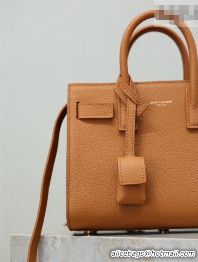 Grade Design Saint Laurent Sac De Jour Nano Tote bag in Grained Calfskin 717440 Brown 2026