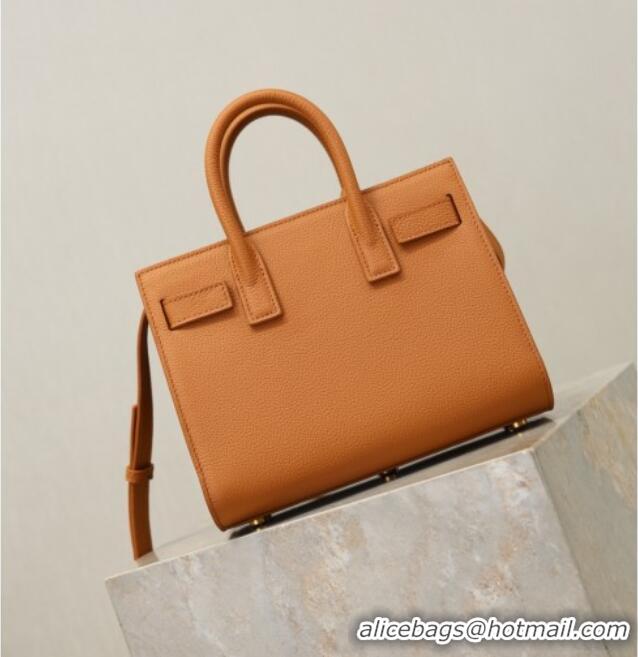 Grade Design Saint Laurent Sac De Jour Nano Tote bag in Grained Calfskin 717440 Brown 2026