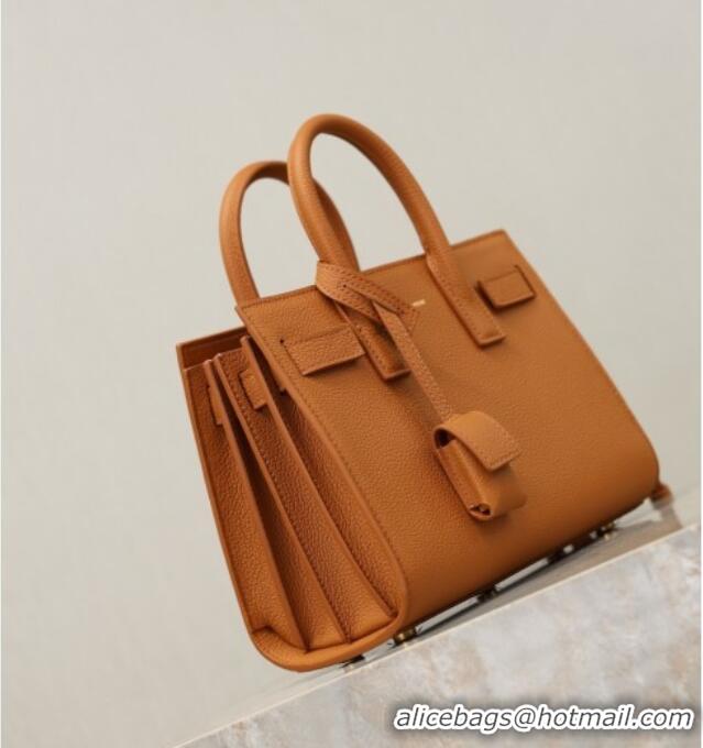 Grade Design Saint Laurent Sac De Jour Nano Tote bag in Grained Calfskin 717440 Brown 2026