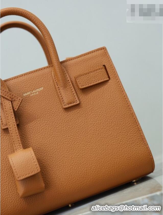 Grade Design Saint Laurent Sac De Jour Nano Tote bag in Grained Calfskin 717440 Brown 2026