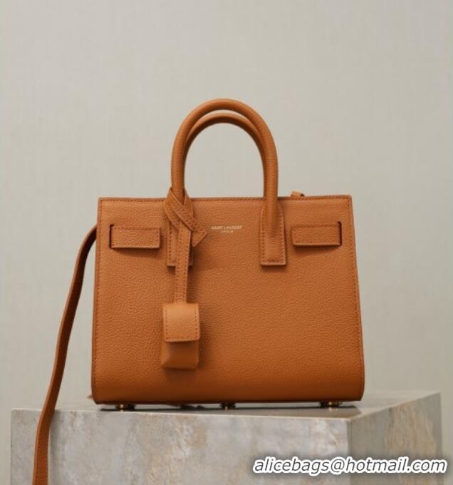 Grade Design Saint Laurent Sac De Jour Nano Tote bag in Grained Calfskin 717440 Brown 2026