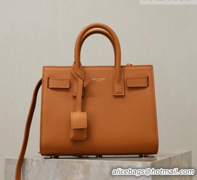 Grade Design Saint Laurent Sac De Jour Nano Tote bag in Grained Calfskin 717440 Brown 2026