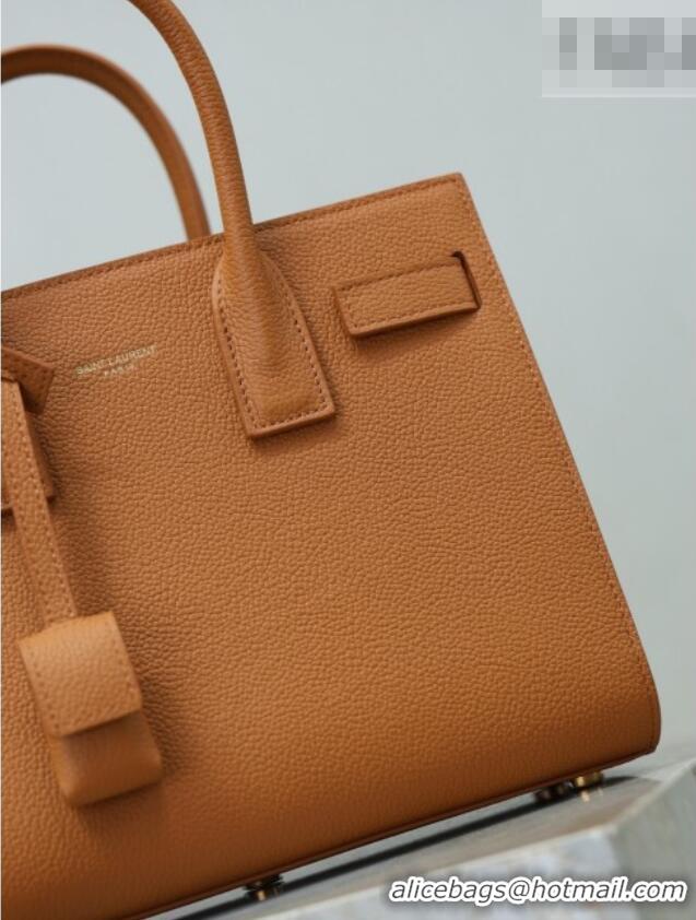 Grade Design Saint Laurent Sac De Jour Baby Tote bag in Grained Leather 421863/477477 Brown 2026