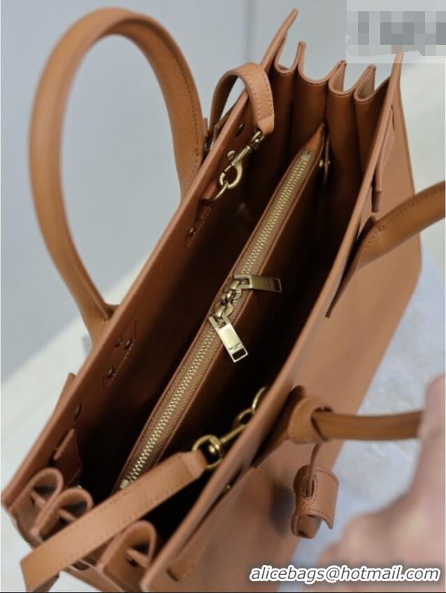 Best Price Saint Laurent Sac De Jour Small Tote bag in Grained Leather 378299 Brown 2026