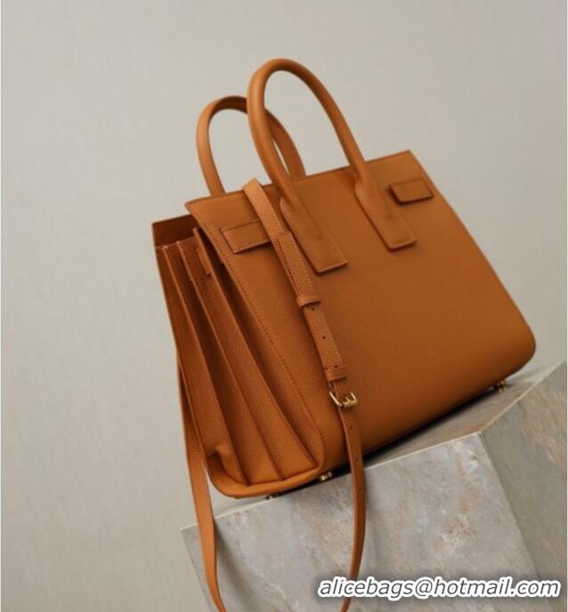 Best Price Saint Laurent Sac De Jour Small Tote bag in Grained Leather 378299 Brown 2026
