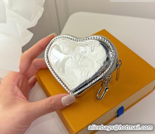 Grade Cheap Louis Vuitton Heart Coin Purse M26575 Silver 2026