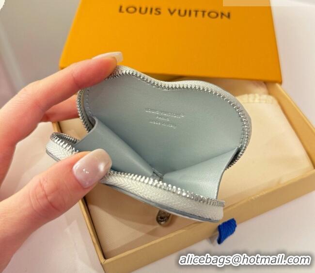 Grade Cheap Louis Vuitton Heart Coin Purse M26575 Silver 2026