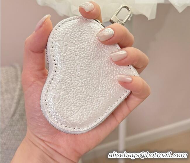 Top Grade Louis Vuitton Heart Coin Purse M26575 White 2026