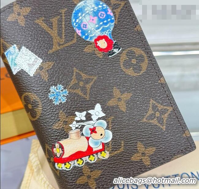 Big Discount Louis Vuitton Passport Cover Vivienne/Monogram Blue Frost M15320 2026