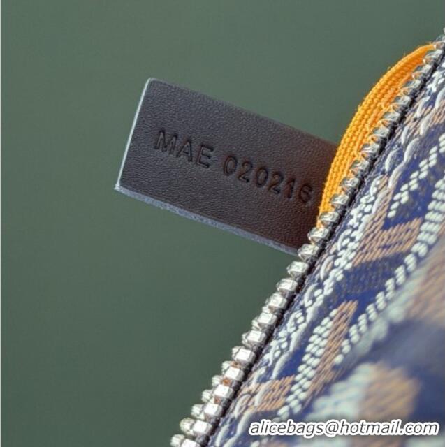 Luxury Cheap Goyard Bowling 25 Toiletry Bag With Strap 020216 Navy Blue 2025