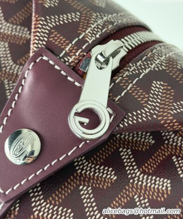 Discount Goyard Bowling 25 Toiletry Bag With Strap 020216 Burgundy 2025