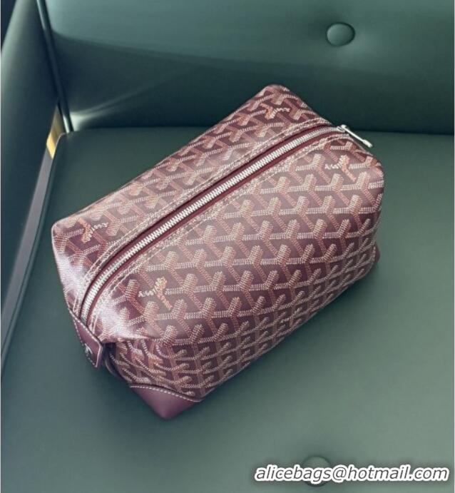 Discount Goyard Bowling 25 Toiletry Bag With Strap 020216 Burgundy 2025