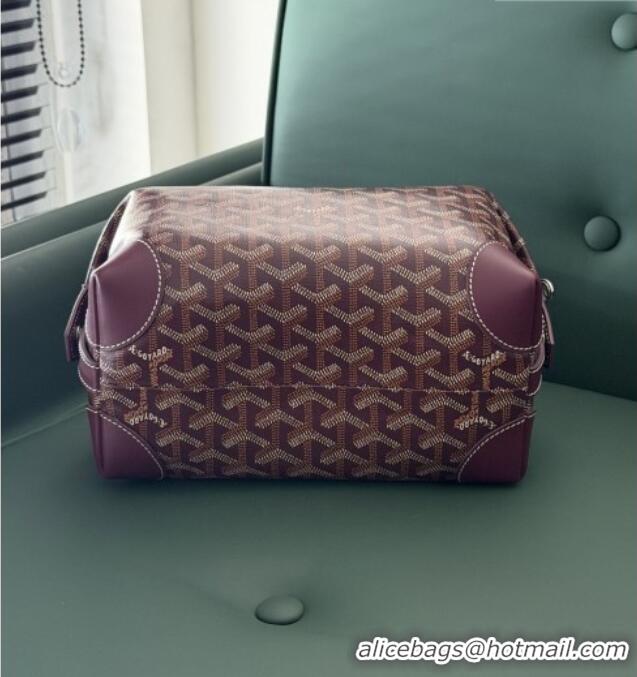 Discount Goyard Bowling 25 Toiletry Bag With Strap 020216 Burgundy 2025