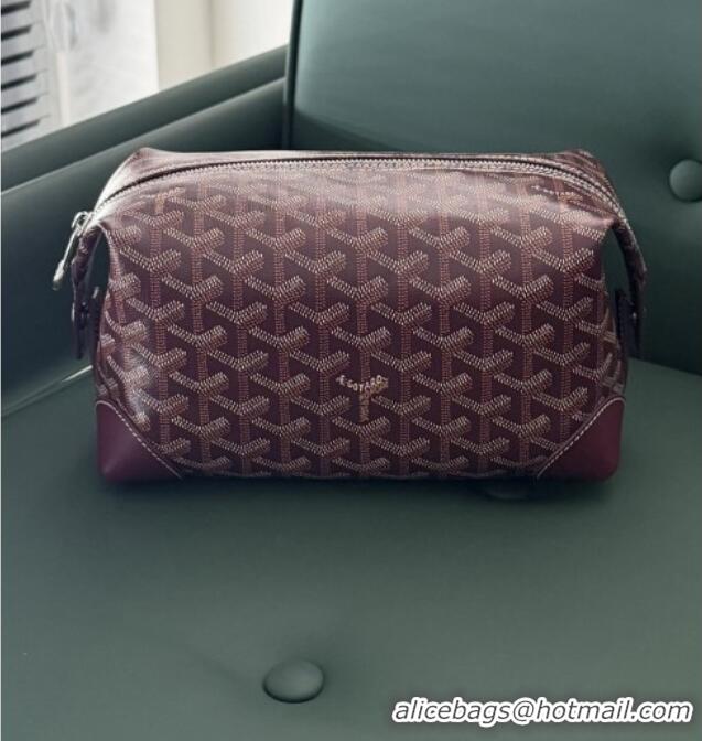 Discount Goyard Bowling 25 Toiletry Bag With Strap 020216 Burgundy 2025