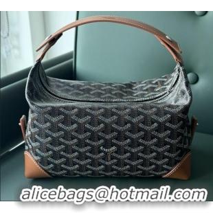 Top Grade Goyard Bowling 25 Toiletry Bag With Strap 020216 Black And Brown 2025