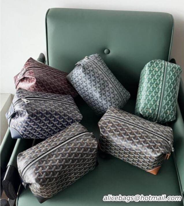 Top Grade Goyard Bowling 25 Toiletry Bag With Strap 020216 Black And Brown 2025