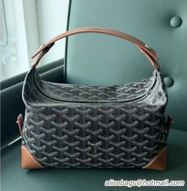 Top Grade Goyard Bowling 25 Toiletry Bag With Strap 020216 Black And Brown 2025