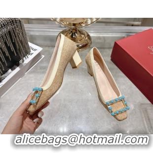 Shop Duplicate Roger Vivier Belle Vivier Pumps 4.5cm in Straw-Like Beige RV121103 1211119 2026