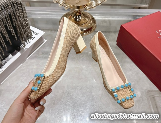 Shop Duplicate Roger Vivier Belle Vivier Pumps 4.5cm in Straw-Like Beige RV121103 1211119 2026