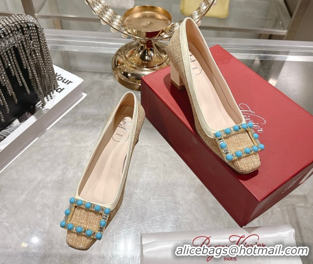 Shop Duplicate Roger Vivier Belle Vivier Pumps 4.5cm in Straw-Like Beige RV121103 1211119 2026
