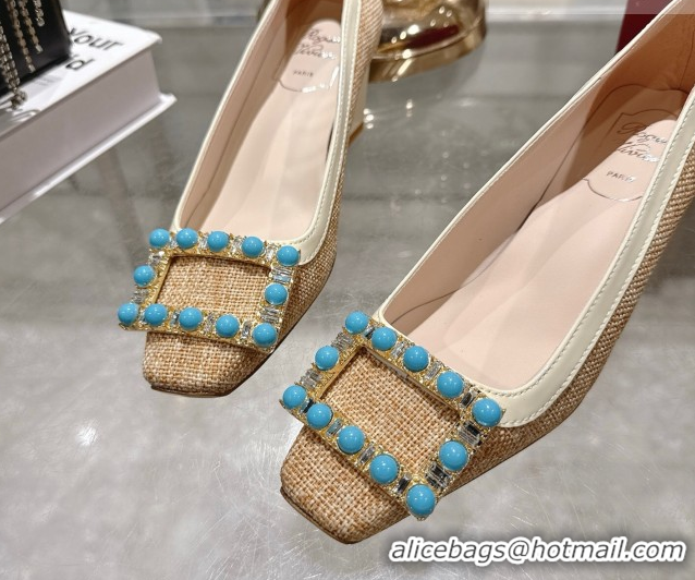 Shop Duplicate Roger Vivier Belle Vivier Pumps 4.5cm in Straw-Like Beige RV121103 1211119 2026