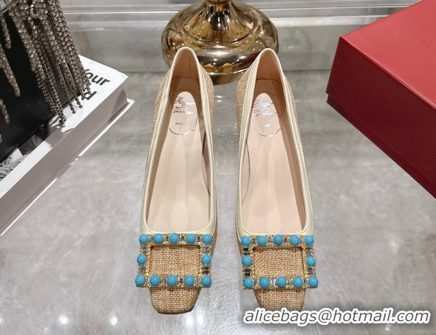 Shop Duplicate Roger Vivier Belle Vivier Pumps 4.5cm in Straw-Like Beige RV121103 1211119 2026