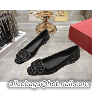 Good Product Roger Vivier Belle Vivier Ballerinas Flat in Fabric and Sequins Black RV121103 1211120 2026