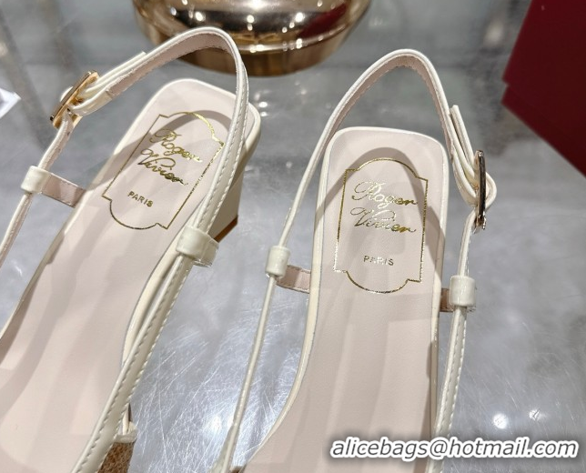 Luxury Cheap Roger Vivier Belle Vivier Slingbacks Pump 4.5cm in Straw-Like Beige RV121103 1211122 2026