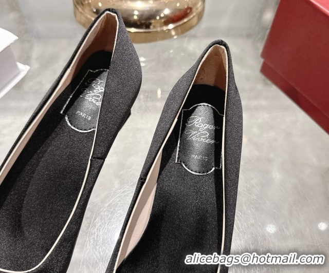 Trendy Design Roger Vivier Belle Vivier Pumps 4.5cm in Satin and Strass Buckle Black  RV121201 2026