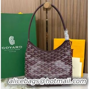 Luxury Cheap Goyard Boheme Mini Hobo Bag G4592 Burgundy