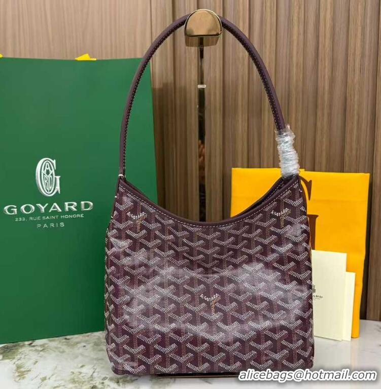 Luxury Cheap Goyard Boheme Mini Hobo Bag G4592 Burgundy