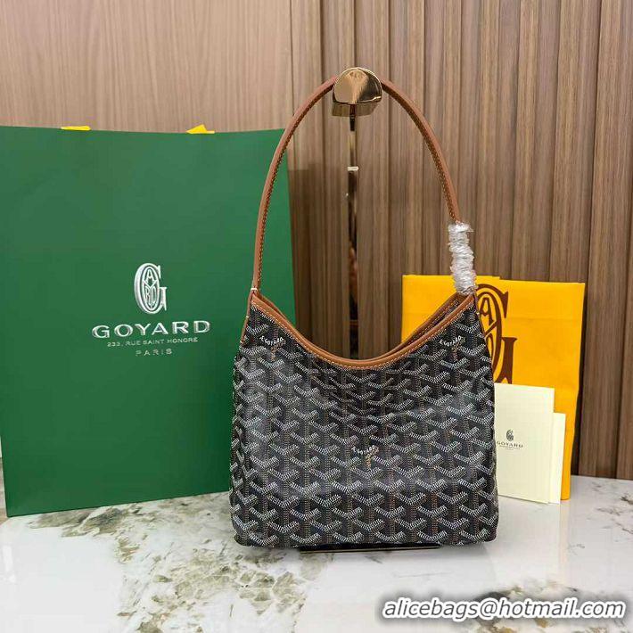 Traditional Discount Goyard Boheme Mini Hobo Bag G4592 Black And Tan