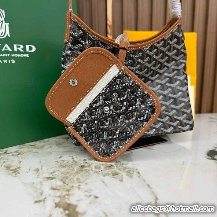 Traditional Discount Goyard Boheme Mini Hobo Bag G4592 Black And Tan