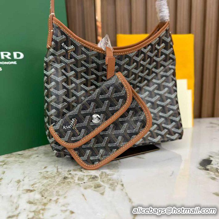 Traditional Discount Goyard Boheme Mini Hobo Bag G4592 Black And Tan