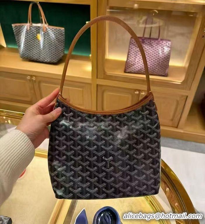 Traditional Discount Goyard Boheme Mini Hobo Bag G4592 Black And Tan
