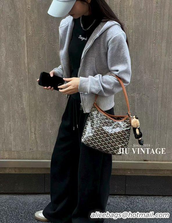 Traditional Discount Goyard Boheme Mini Hobo Bag G4592 Black And Tan