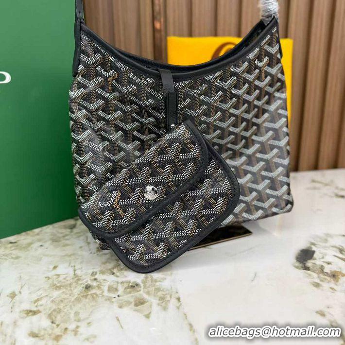 Luxury Cheap Goyard Boheme Mini Hobo Bag G4592 Black