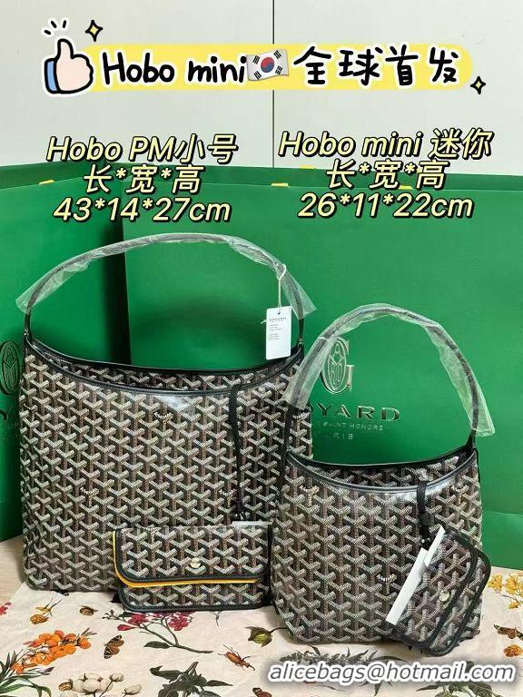 Luxury Cheap Goyard Boheme Mini Hobo Bag G4592 Black