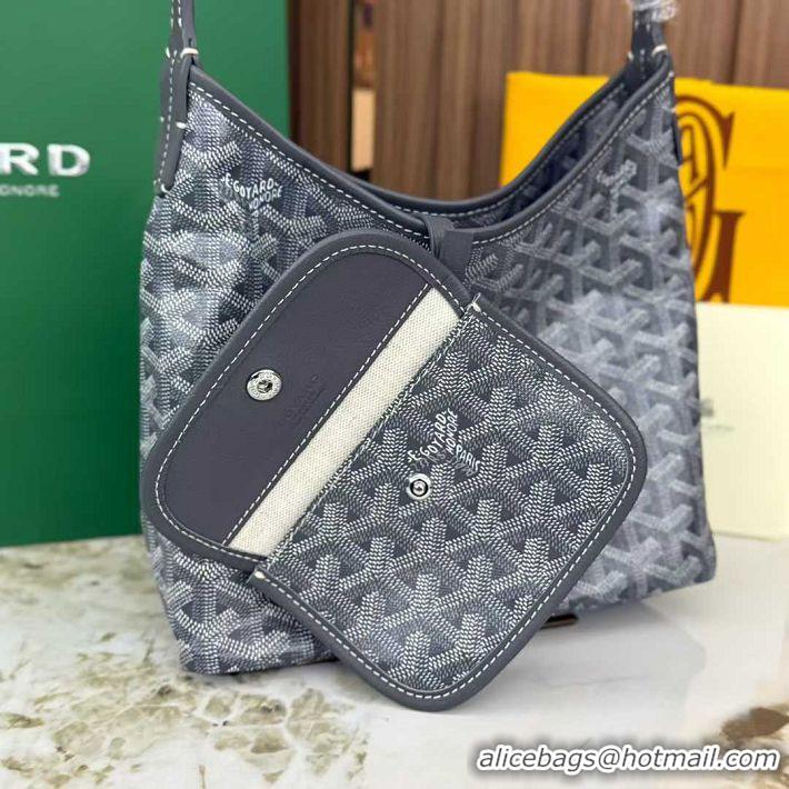 Top Grade Goyard Boheme Mini Hobo Bag G4592 Dark Grey