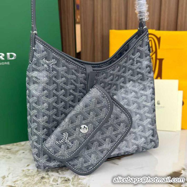 Top Grade Goyard Boheme Mini Hobo Bag G4592 Dark Grey