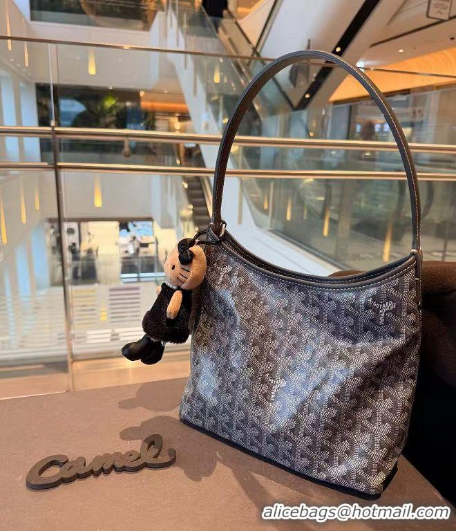 Top Grade Goyard Boheme Mini Hobo Bag G4592 Dark Grey